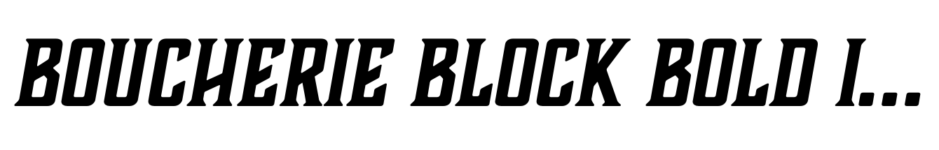 Boucherie Block Bold Italic